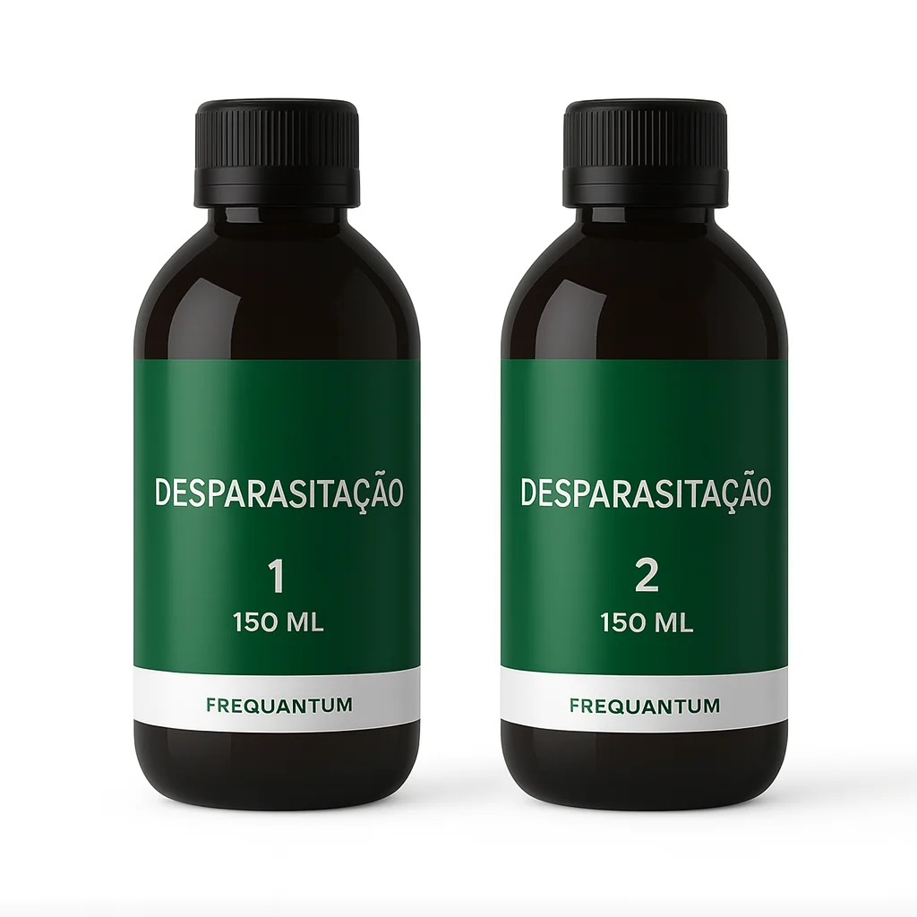 Protocolo Desparasitação Natural - Frascos do Tratamento Corpo Sem Verme